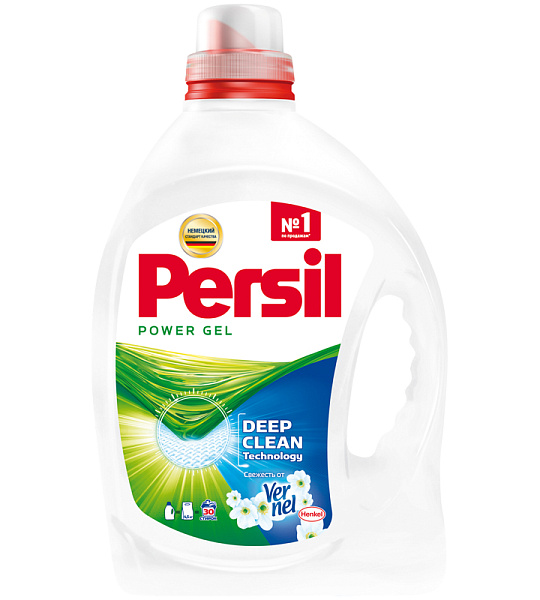 Гель для стирки Persil "Свежесть от Vernel", для белого белья, 1,95л