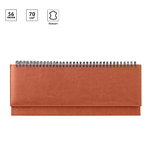 Планинг недатированный, 330*130мм, 56л., кожзам, OfficeSpace "Nebraska", коричневый