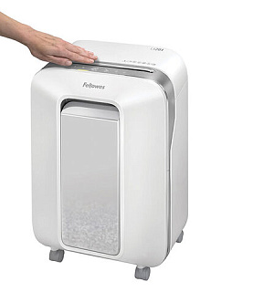 Уничтожитель (шредер) FELLOWES LX201, 5 уровень секретности, 2x12 мм, 12 листов, 22 л, белый, FS-50501
