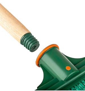 Метла OfficeClean, для улицы, плоская распушенная, с деревянным черенком 120см