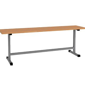 Скамья 1200х300х420 мм, каркас металлический, серый, сиденье ЛДСП бук