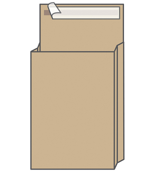 Пакет почтовый UltraPac, 300*400*40мм, коричневый крафт, отр. лента, 120г/м2