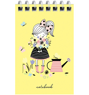 Блокнот А7 40л. на гребне ArtSpace "Be happy"