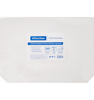 Одноразовые бумажные покрытия на унитаз OfficeClean Professional (V1), 36,5*42см, 250шт., белые