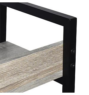 Стеллаж на металлокаркасе BRABIX "LOFT SH-002", 600х350х845 мм, цвет дуб антик, 641232
