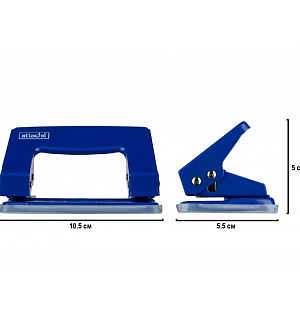 Дырокол ATTACHE 6304 до 10л., металл., синий