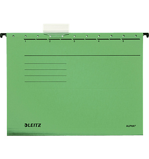 Подвесная папка Leitz Alpha Стандарт, А4, картон, зеленая