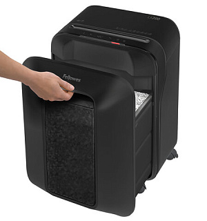 Уничтожитель (шредер) FELLOWES LX201, 5 уровень секретности, 2x12 мм, 12 листов, 22 л, черный, FS-50500