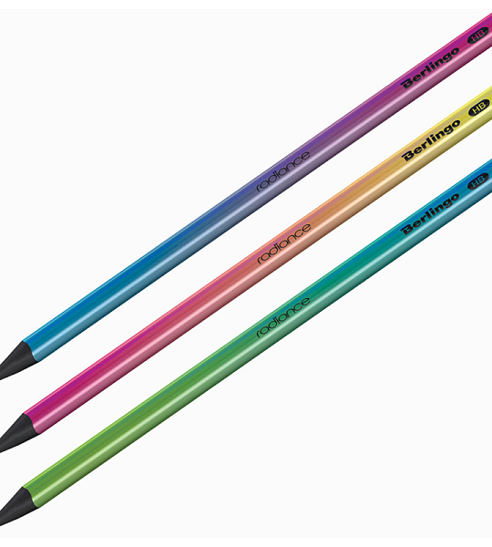 Карандаш ч/г Berlingo "Radiance" HB, трехгранный, черное дерево, заточен