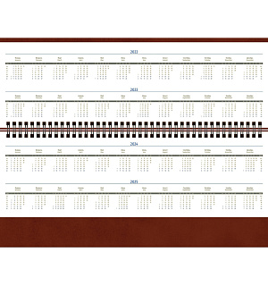 Планинг недатированный, 64л., 330*130мм, кожзам, Berlingo "Vivella Prestige", коричневый