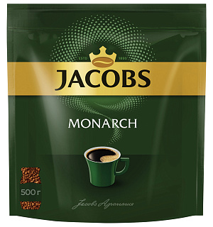 Кофе растворимый JACOBS "Monarch", сублимированный, 500 г, мягкая упаковка, 8052130