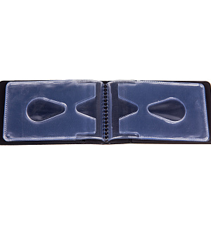 Кредитница OfficeSpace на 16 карт, ПВХ, черный, горизонтальная