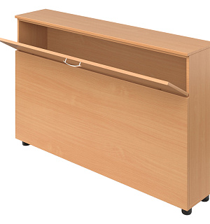 Тумба для плакатов Мета Мебель, 1270*260*820мм, бук, 1 ящик (ПОД ЗАКАЗ)