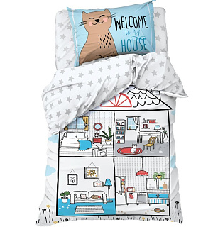 Постельное бельё «Этель» 1.5 сп My sweet home 143*215 см, 150*214 см, 50*70 см -1 шт,100% хл, бязь
