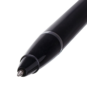 Ручка шариковая настольная OfficeSpace синяя, 0,7мм, черный корпус, металлическая цепочка