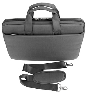 Сумка для ноутбука 15,6" Continent CC-215 GR BK полиэстер, серый, 400*300*60мм