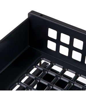 Лоток для бумаг горизонтальный СТАММ "Strong", набор 3шт., на метал. стержнях, черный