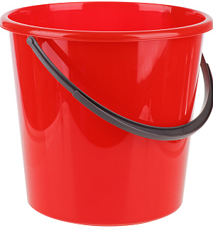 Ведро пластиковое, пищевое OfficeClean, мерная шкала, красное, 5л