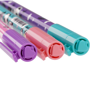 Ручка гелевая стираемая MESHU "Panda Team" синяя, 0,5мм, корпус ассорти