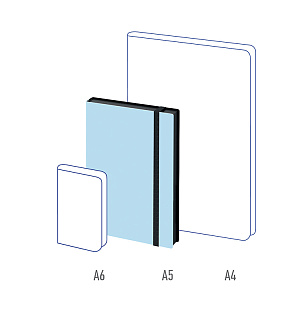 Ежедневник недатир. A5, 136л., кожзам, Berlingo "Instinct", черный/аквамарин, с резинкой
