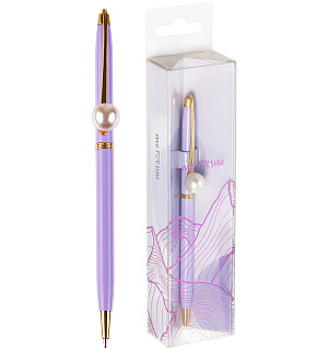 Ручка шариковая автоматическая MESHU "Lilac jewel" синяя, 1,0мм