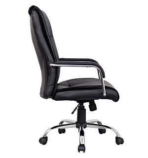 Кресло офисное BRABIX "Space EX-508", экокожа, хром, черное, 530860
