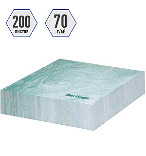 Блок для записи декоративный на склейке Berlingo "Fantasy" 8,5*8,5*2см, зеленый, 200л.