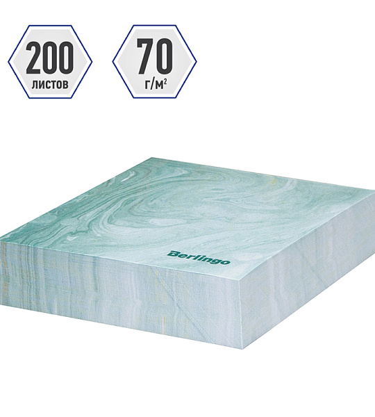 Блок для записи декоративный на склейке Berlingo "Fantasy" 8,5*8,5*2см, зеленый, 200л.