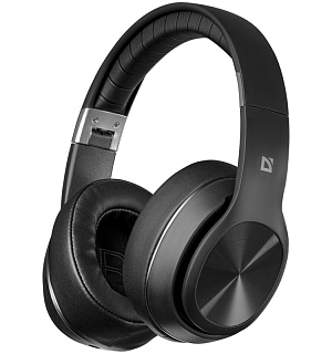 Наушники с микрофоном беспроводные Defender FreeMotion B540, Bluetooth, складные, MicroSD, FM, разъем Micro-USB, черный