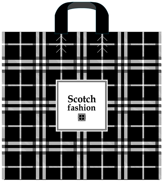 Пакет с петлевой ручкой Артпласт "Scotch fashion", 40*40+5см, 100мкм