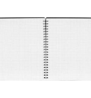 Тетрадь 60л. А5 клетка на гребне OfficeSpace "Base", пластиковая обложка, черная