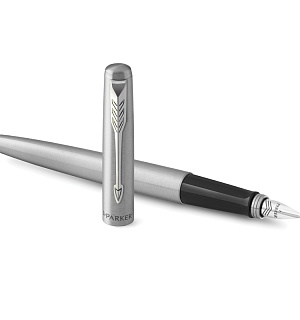 Ручка перьевая Parker "Jotter Stainless Steel CT" 1,0мм, подарочная упаковка