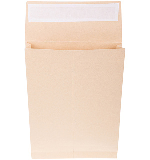 Пакет почтовый C4, UltraPac, 229*324*40мм, коричневый крафт, отр. лента, 130г/м2