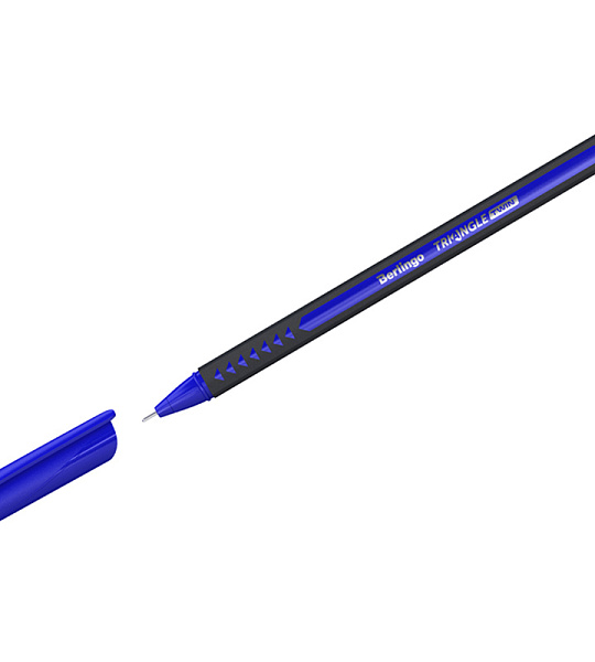 Ручка шариковая Berlingo "Triangle Twin" синяя, 0,7мм, игольчатый стержень