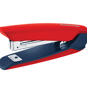 Степлер №10 Berlingo "Hyper" до 20л, 100 скоб, пластиковый корпус, красный