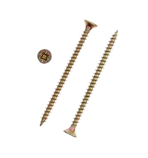 Саморезы универсальные ТУНДРА krep 4.0x60 мм, желтый цинк, 10 шт.