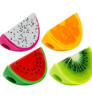 Точилка ArtSpace "Фрукты" 1 отверстие, контейнер, ассорти