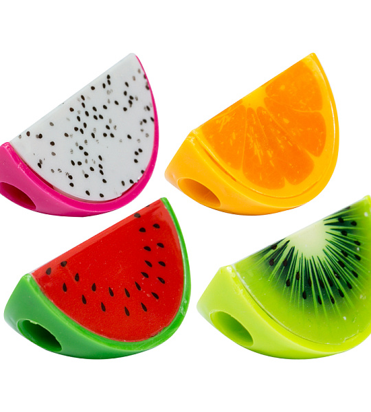 Точилка ArtSpace "Фрукты" 1 отверстие, контейнер, ассорти