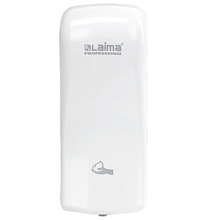 Дозатор для мыла-пены LAIMA PROFESSIONAL ORIGINAL, НАЛИВНОЙ, 0,8 л, белый, ABS-пластик, 605776