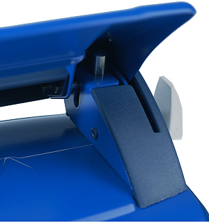 Дырокол Berlingo "Power TX" 20л., металлический, с фиксатором и линейкой, синий