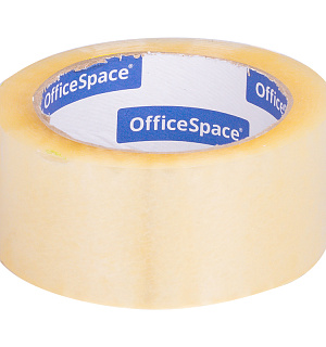 Клейкая лента упаковочная OfficeSpace, 48мм*100м, 45мкм, ШК