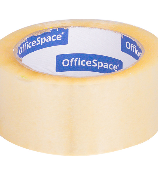 Клейкая лента упаковочная OfficeSpace, 48мм*100м, 45мкм, ШК