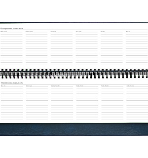 Планинг недатированный, 330*130мм, 56л., бумвинил, OfficeSpace, синий