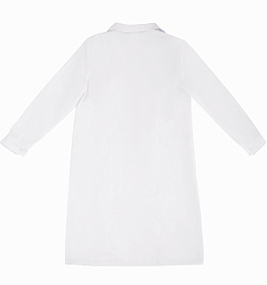 Халат медицинский женский белый, тиси, размер 44-46, рост 170-176, плотность ткани 120 г/м2, 610739