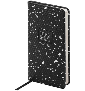 Еженедельник недатированный, карманный, 64л., кожзам, OfficeSpace "Fortune", черный, серебр. срез