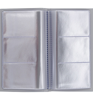 Визитница настольная OfficeSpace на 96 визиток, 3 ряда, ПВХ, синий