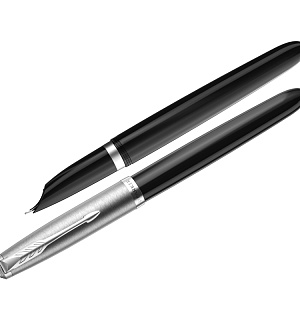 Ручка перьевая Parker "51 Black CT" черная, 0,8мм, подарочная упаковка