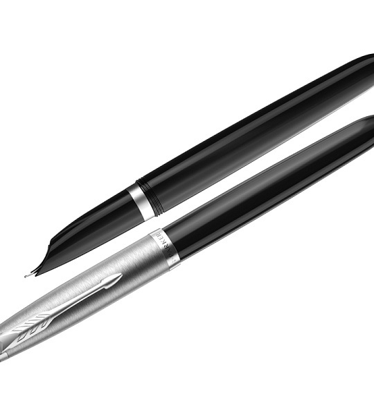 Ручка перьевая Parker "51 Black CT" черная, 0,8мм, подарочная упаковка