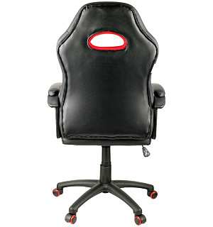 Кресло игровое Helmi HL-S06 "Highway", экокожа/ткань черная/красная