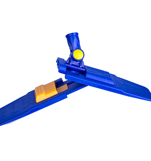 Швабра OfficeClean Professional, телеск.ручка,пласт.держ.40см,насадка МОП микрофибра/абразив(карман)